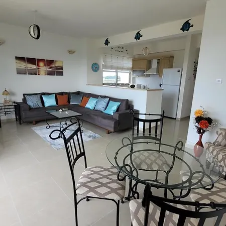 Sea And Mountain View Beachfront Penthouse Yali