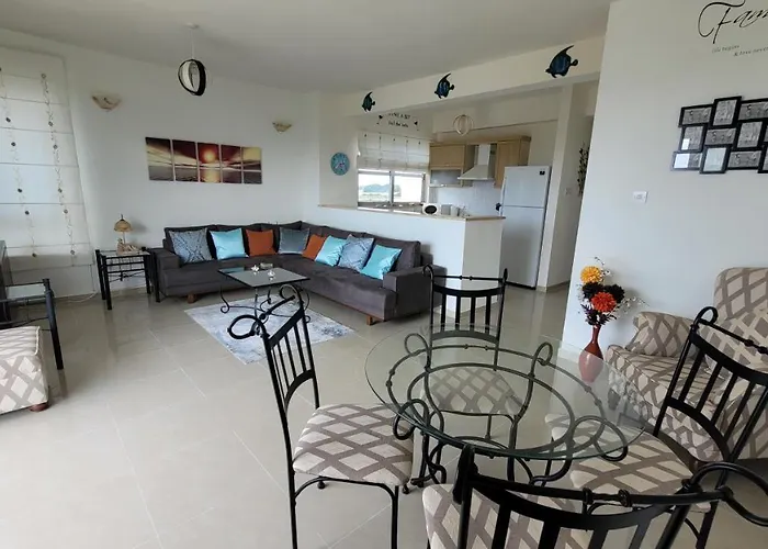 Sea And Mountain View Beachfront Penthouse Yali